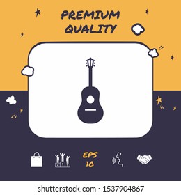 Guitar symbol icon. Graphic elements for your design