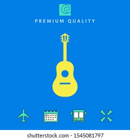 Guitar symbol icon. Graphic elements for your design