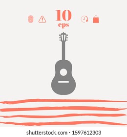 Guitar symbol icon. Graphic elements for your design