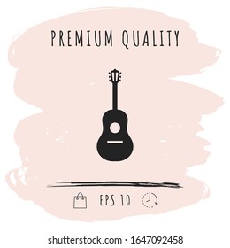 Símbolo de guitarra. Elementos gráficos para el diseño