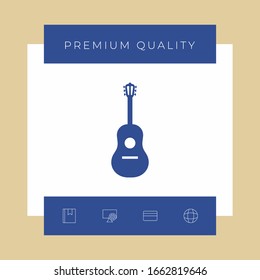 Guitar symbol icon. Graphic elements for your design