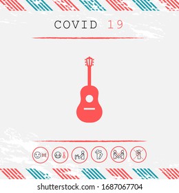 Guitar symbol icon. Graphic elements for your design