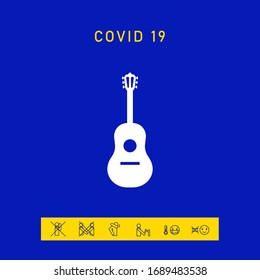 Guitar symbol icon. Graphic elements for your design