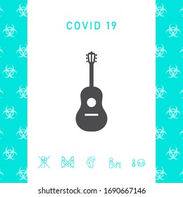 Símbolo de guitarra. Elementos gráficos para el diseño