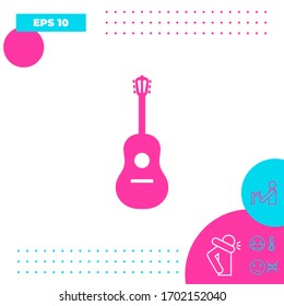 Guitar symbol icon. Graphic elements for your design