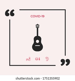 Guitar symbol icon. Graphic elements for your design