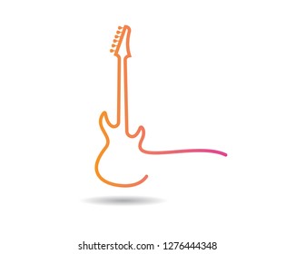 Guitar symbol illustration