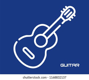 GUITAR SYMBOL VECTOR ICON