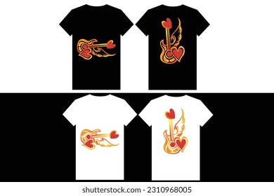 Guitar T shirts Acoustic Guitar Player T Shirt Musician TShirt 3D Artistic Shirt,  black and white tshirt 