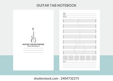 Guitar Tab Notebook Kdp Interior