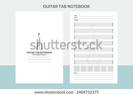 Guitar Tab Notebook Kdp Interior