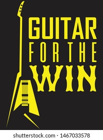 Guitar with Text design for Rock and Guitar enthusiasts