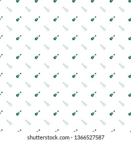 Guitar themed freehand drawings seamless pattern. Hand drawn guitar elements doodles design for wallpapers, wrapping, backgrounds. Abstract music objects. Vector musical illustration melody decoration