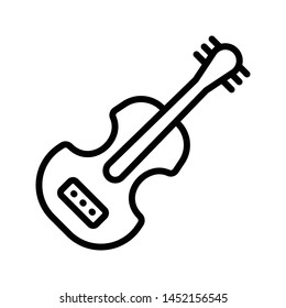 guitar thin line vector icon