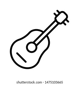 guitar thin line vector icon