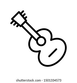 guitar thin line vector icon