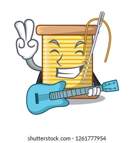 With guitar thread bobbin isolated on a mascot