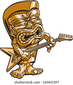 Guitar Tiki in color