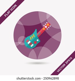 guitar toy flat icon with long shadow,eps10