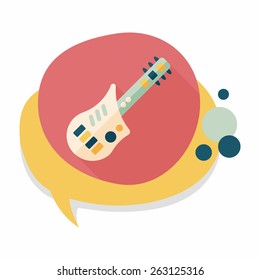 guitar toy flat icon with long shadow,eps10