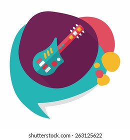 guitar toy flat icon with long shadow,eps10
