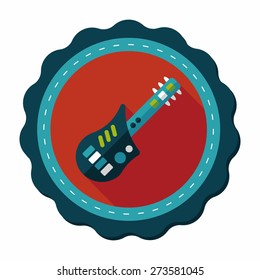 guitar toy flat icon with long shadow,eps10