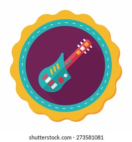 guitar toy flat icon with long shadow,eps10