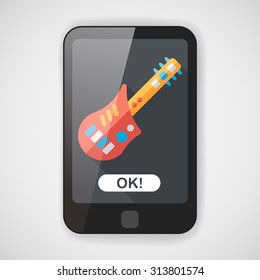 guitar toy flat icon with long shadow,eps10