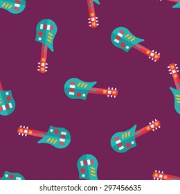 guitar toy flat icon,eps10 seamless pattern background