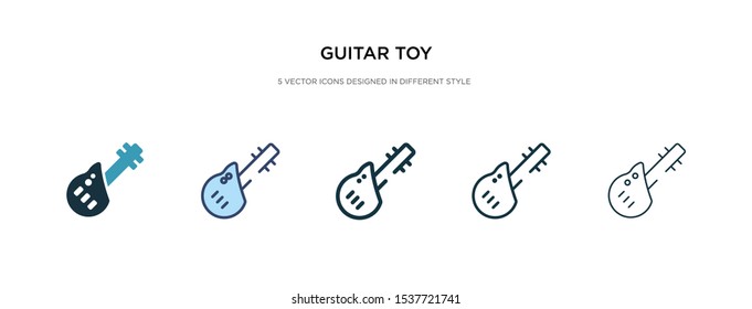 guitar toy icon in different style vector illustration. two colored and black guitar toy vector icons designed in filled, outline, line and stroke style can be used for web, mobile, ui