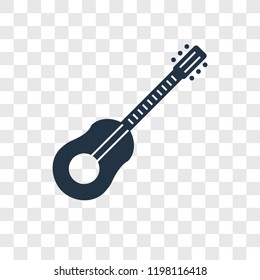 Guitar toy vector icon isolated on transparent background, Guitar toy transparency logo concept