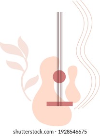 Guitar trendy abstraction. Logo. Modern vector illustration