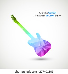 Guitar triangles color concept, easy editable