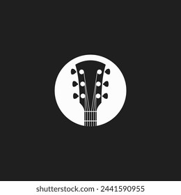 guitar tuner in circle vector illustration