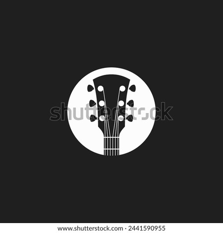 guitar tuner in circle vector illustration