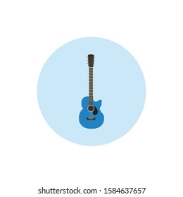 guitar vector, acoustic music illustration.