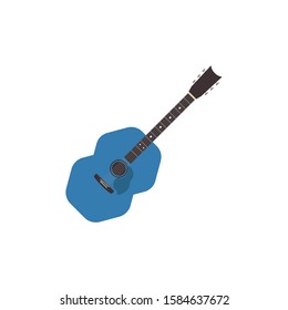 guitar vector, acoustic music illustration.