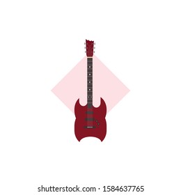 guitar vector, acoustic music illustration.