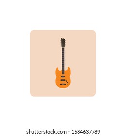 guitar vector, acoustic music illustration.