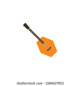 guitar vector, acoustic music illustration.