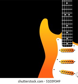 Guitar vector background with space for text