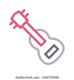 guitar vector colour line icon 