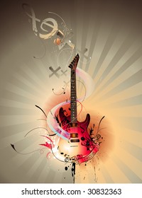 guitar vector composition