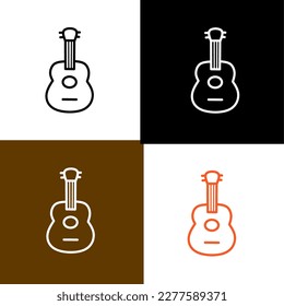 guitar vector design illustration suitable for symbol, icon, music, template, sticker, sign