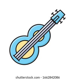 icono de color plano vectorial de guitarra 