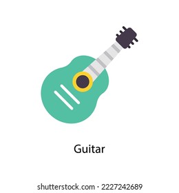 Guitar vector Flat  Icons. Simple stock illustration