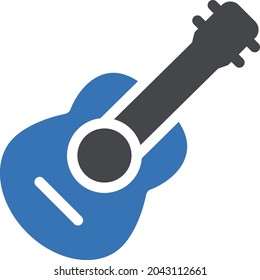 guitar vector glyph colour icon