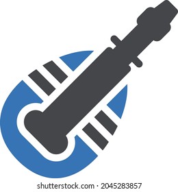 icono de color de glifo vectorial de guitarra