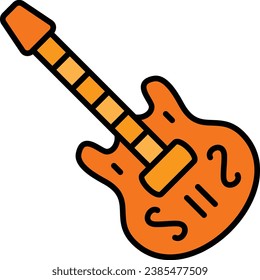 Icono vector de guitarra. Se puede usar para imprimir, móviles y aplicaciones web.