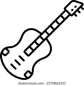 Guitar vector icon. Can be used for printing, mobile and web applications.